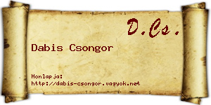 Dabis Csongor névjegykártya