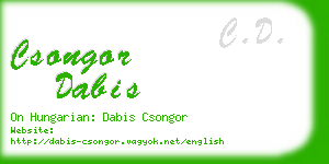 csongor dabis business card